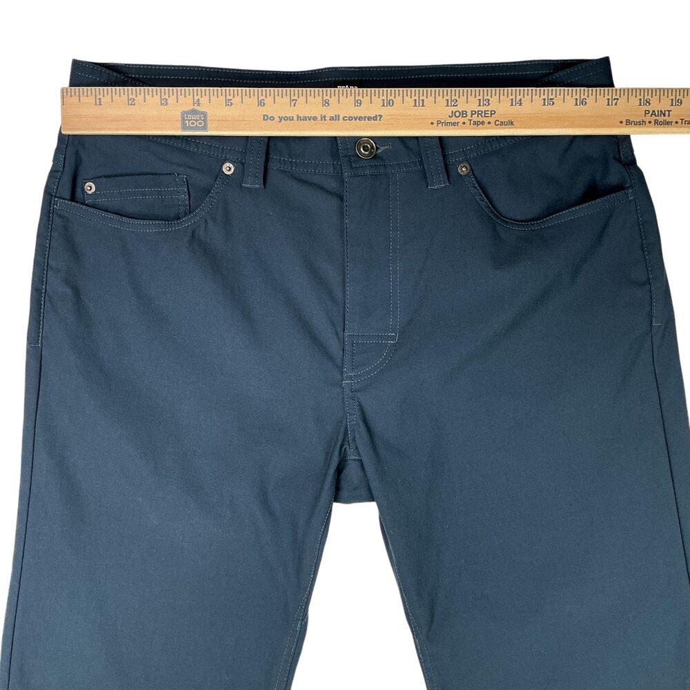 prAna Brion Pants II Mens 34x32 Grey Blue Standard Fit Nylon Stretch Performance - Picture 10 of 11